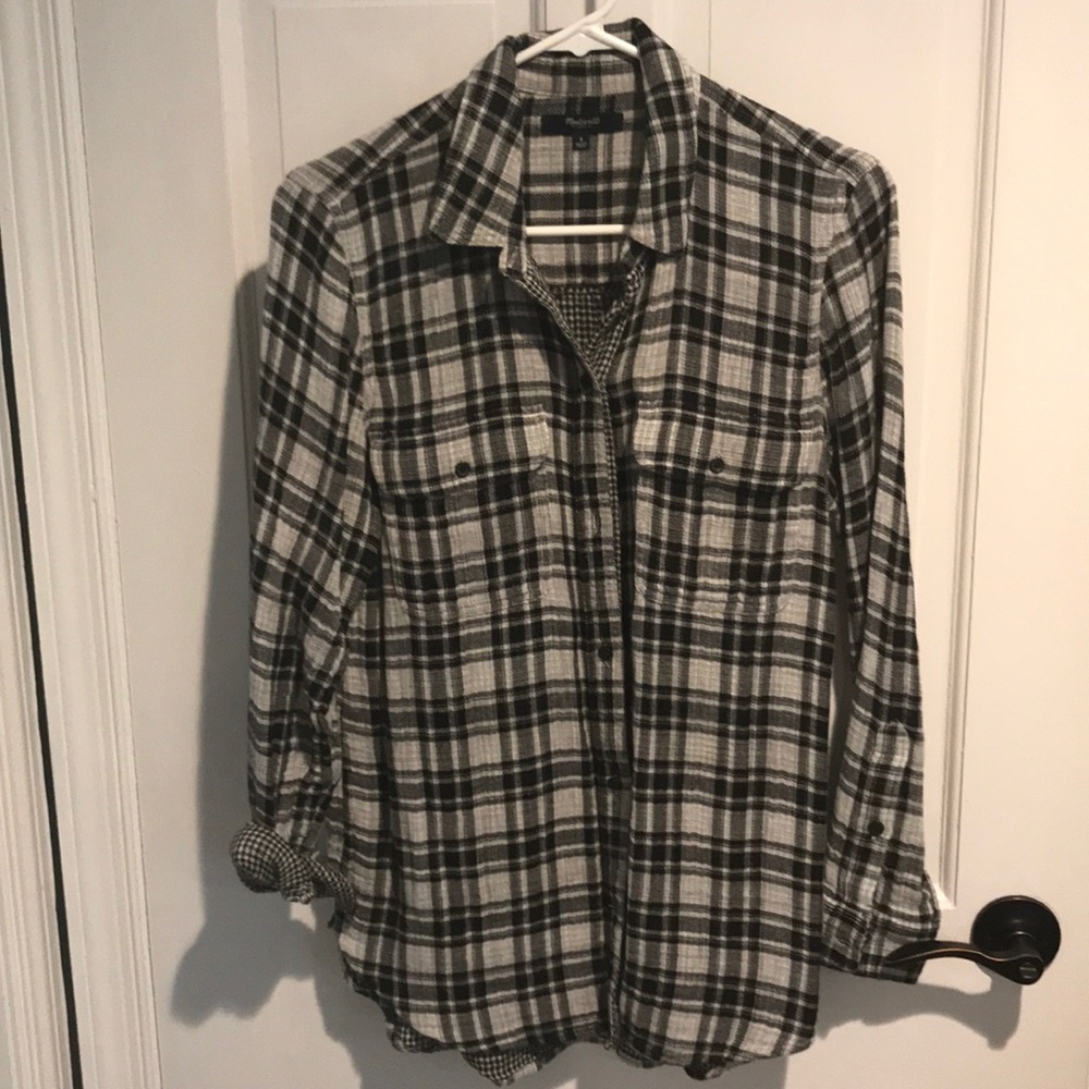 Madewell plaid buttonfront shirt